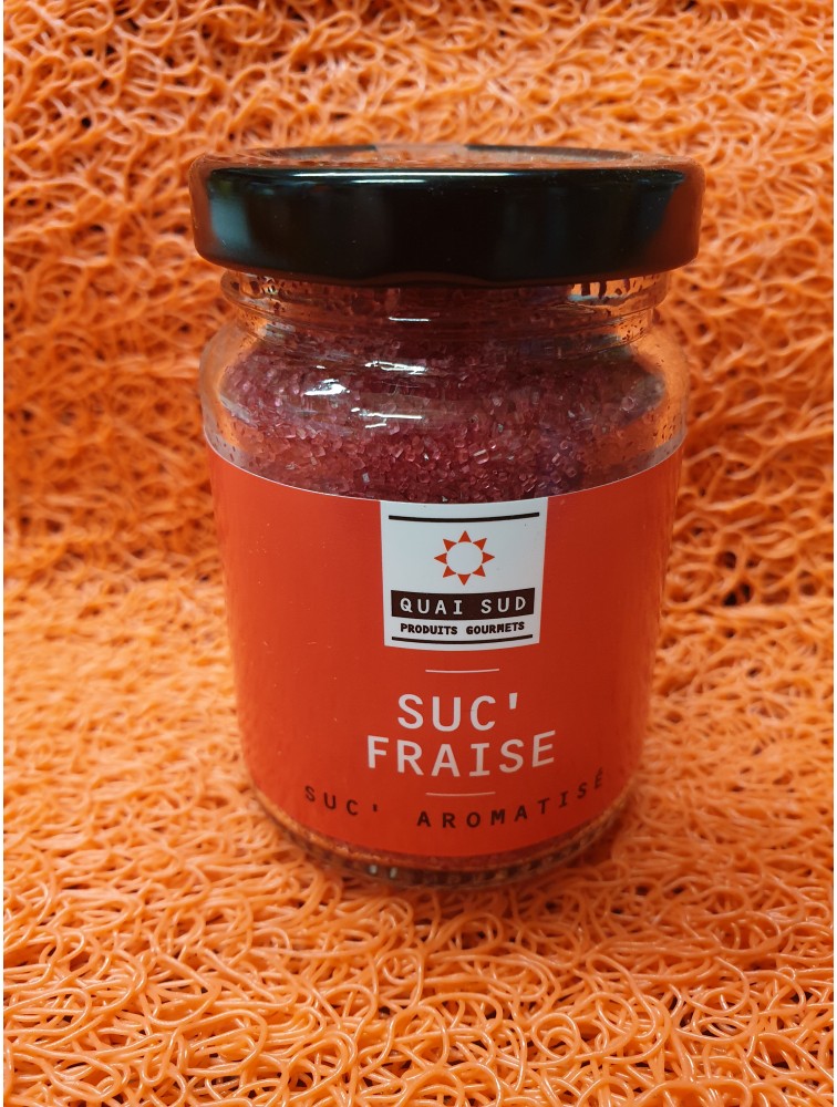 Sucre pétillant aromatisé fraise acidulée - Quai Sud